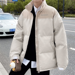 男士皮棉衣男宽松立领冬季加厚拼接棉服潮流棉袄A266-P01-P80图片