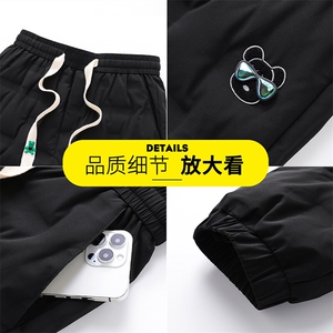 男士羽绒裤外穿新款冬季加厚白鸭绒裤抗寒长裤子抽绳长裤图片