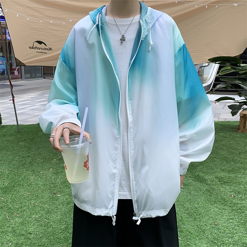 防晒衣男韩版潮流撞色连帽帅气2024夏季薄款宽松ins外套W4796-P35,男装防晒衣,星座412-3