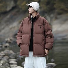 港风新款冬季时尚百搭宽松字母印花棉服外套MY62059P85控118，男装棉衣，电商A268A