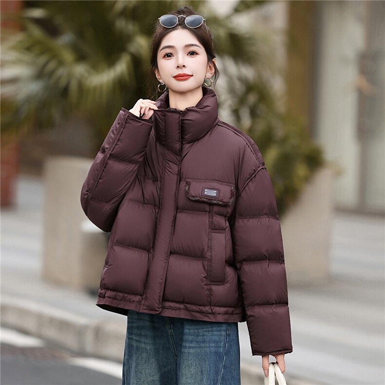 设计感高品小个子羽绒服女短款2025冬季新款法式高级感白鸭绒外套,女装羽绒服,意芙