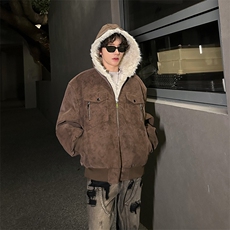 405A美式高街大毛领短款棉衣座山雕棉服MY25805-特批120控198，男装棉衣，星座405A