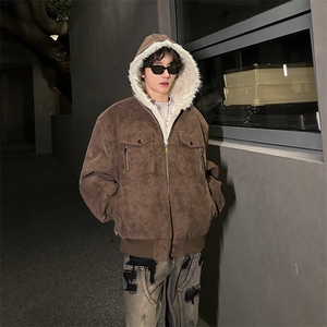 405A  美式高街大毛领短款棉衣座山雕棉服  MY25805-特批120控198图片