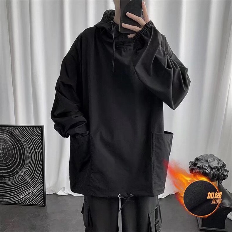 男秋冬加绒长袖连帽外套W843P45,男装夹克,星座1116-2