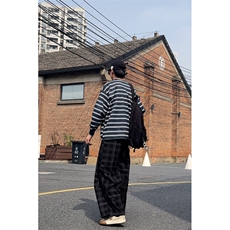 肌理感格纹休闲裤男2025卫裤搭配卫衣牛仔裤子1412-2/1030/P55，男装牛仔裤，星座1412-2