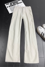 B221美式ins高街斜切宽松微喇休闲洗褪牛仔裤LK25594-特P45控78，男装牛仔裤，电商B221