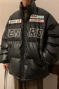 EQ156 冬季新款港风宽松炸街痞帅机车服加厚皮棉衣棉服外套男P118图片