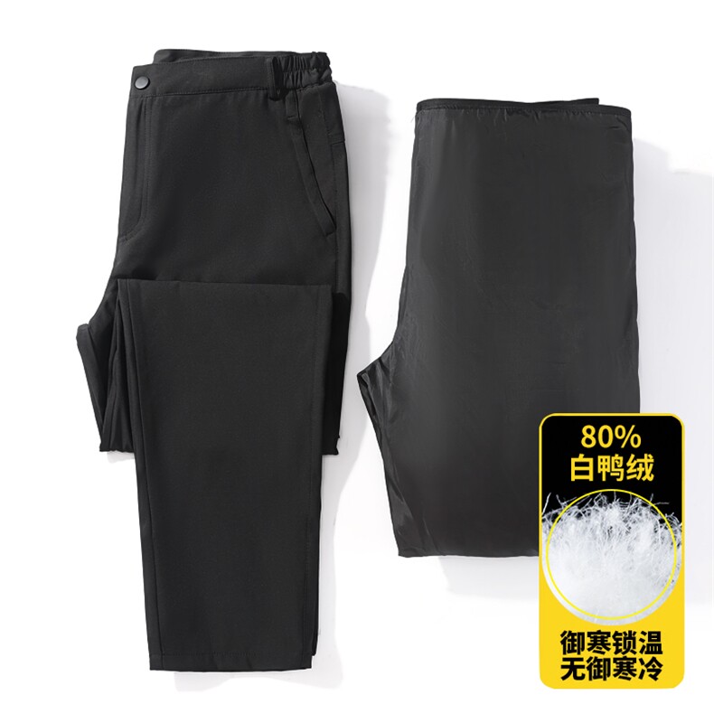 YDL97029男式冬季新款时尚羽绒裤修身百搭加绒加厚保暖休闲裤P110，男装棉裤，电商B360