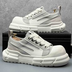 X4884-p265大头鞋男厚底增高帆布鞋2025新款百搭休闲运动板鞋，男鞋帆布鞋，星座1407-3