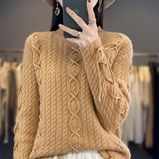 新款秋冬季内搭洋气打底针织衫羊毛衫2024年秋季，女装羊毛衫，琳尚羊绒