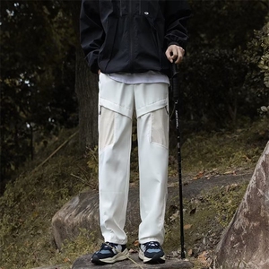 春夏季冲锋裤男款ins潮牌机能多口袋直筒裤宽松休闲阔腿裤 K599图片
