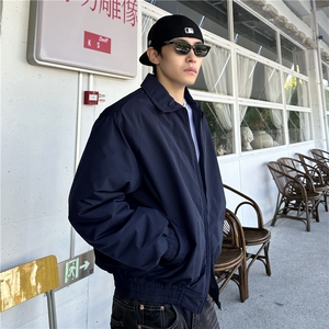 美式飞行夹克棉衣男款痞帅翻领短款加厚行政外套特P56图片
