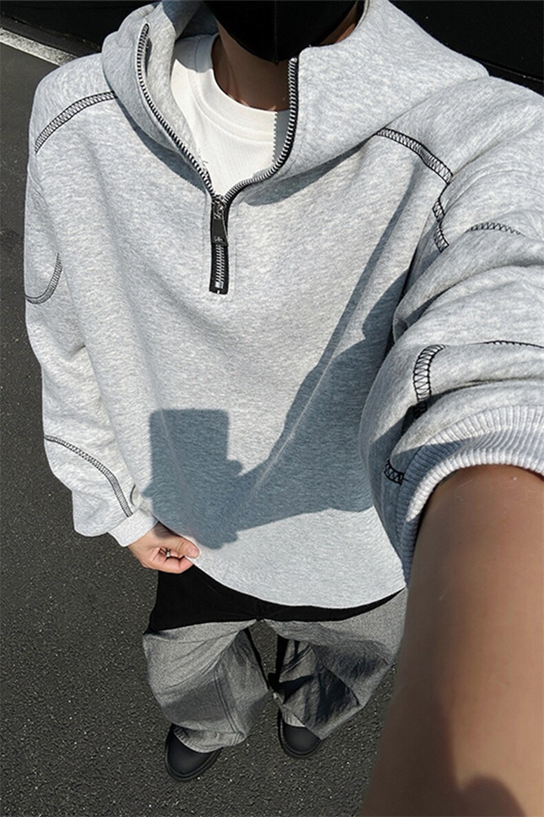 现货~420克高品质缉明线设计连帽卫衣外套WY978P78,女装短外套,星座908