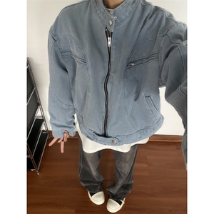 【有货】冰川蓝立领外套男高级感痞帅春秋工装夹克JK7703CC-特P65