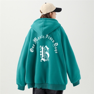 2025秋冬新款 字母印花内里羊羔毛开衫卫衣外套M2051/P108控138图片