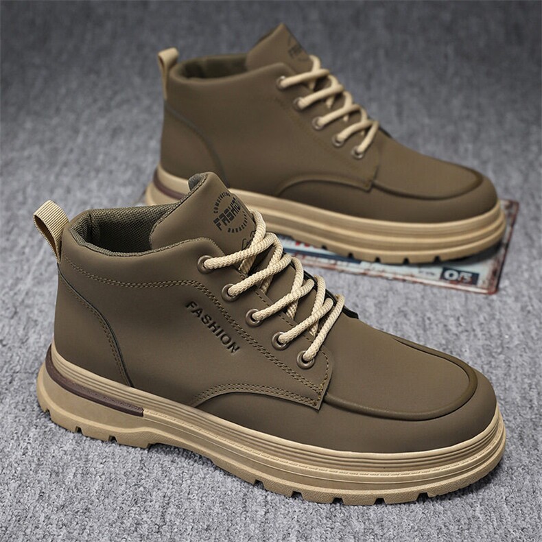 X4670-90秋季男鞋高帮鞋男士百搭厚底工装靴休闲板鞋潮鞋，男鞋靴子，星座1407-3