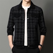 LB-T16男式2023秋季新款针织开衫翻领夹克商务休闲男装P115,男装针织衫/毛衣,电商B360