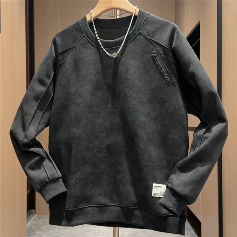 1506A/GC620/P42圆领卫衣男士休闲百搭秋冬季扎染拼接设计感上衣2,男装卫衣,星座1506A