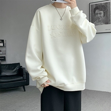 现货WY10089-P50华棉卫衣重磅360G阔版宽松大码情侣卫衣外套，男装卫衣，电商A059