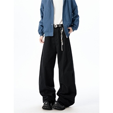 XT091秋冬高品300g平纹面料褶位背面拼接弯刀休闲裤(P58X98)3，男装休闲裤，电商C315