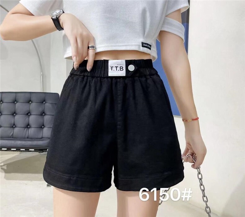 2021夏季新款3分水洗棉短裤，女装，卡地莲