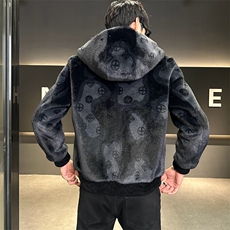冬季男士时尚加厚仿皮草保暖爸爸装商务夹克外套ZX8883-P245，男装夹克，星座1105-3