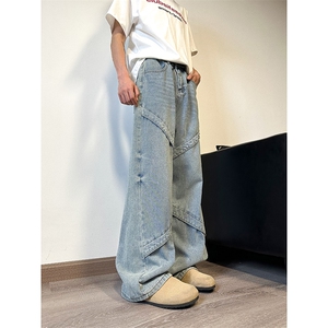 903-AK113-特P65【89】 S-XXL  几何牛仔裤！5图片