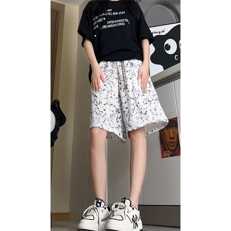 主推供视频扎染短裤男夏季五分裤K838特P30控55,男装牛仔裤,电商A309