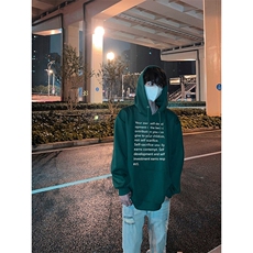 印花LOGO男女情侣潮牌连帽卫衣，男装卫衣，星座310A-4