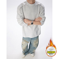 480G重磅加绒硬挺boxy男女秋冬美式高街结构拉链肩圆领卫衣厚外套，女装短外套，电商A486-1