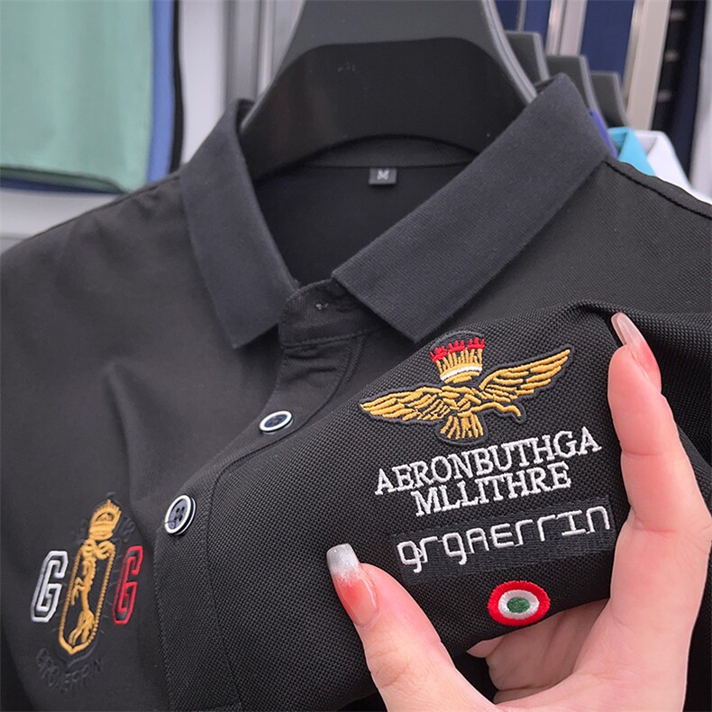 夏季短袖t恤男翻领POLO衫男士商务时尚休闲体恤有领半截袖上衣服,男装T恤,电商B212（原钱塘6029）