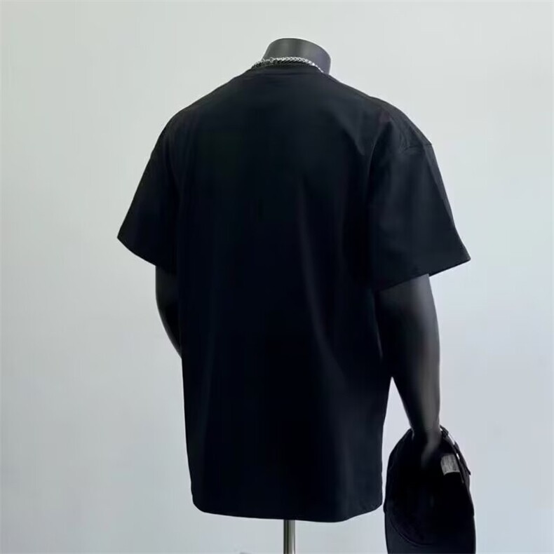 高级米奇洋气圆领纯棉短袖情侣装2025夏装潮牌百搭T恤GA491P30,男装T恤,星座1013-5