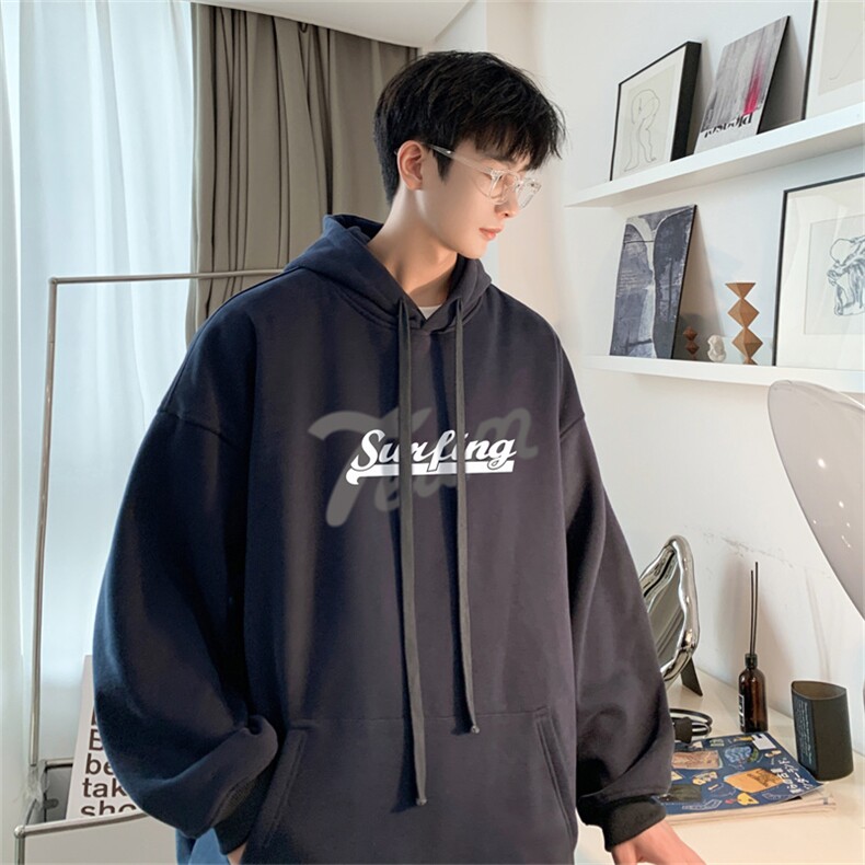 抖音品质23/秋季320G华棉男士连帽大码印花卫衣WYH3253-P45控68,男装卫衣,电商B370
