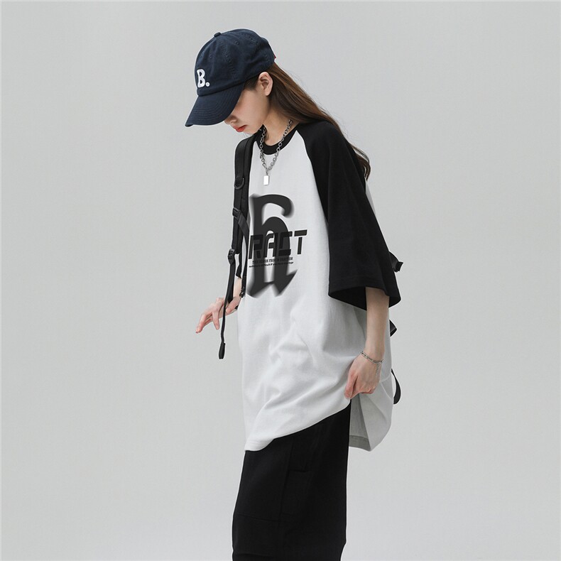 中性风23新款夏季百搭字母印花时尚宽松短袖T恤DT365P45控68,男装T恤,A247A