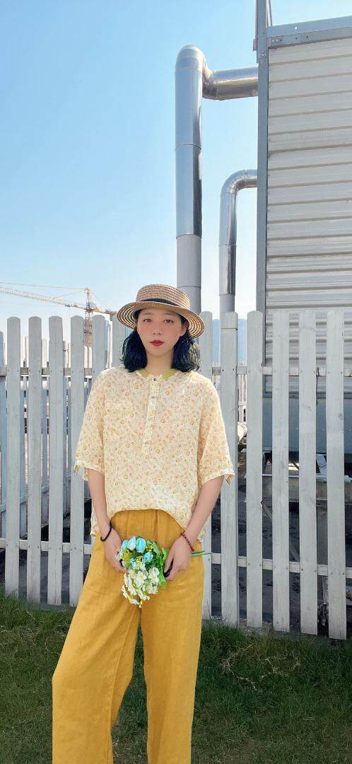 纯苎连衣裙小衫裤子裙子衬衣 时尚风 风淑女风休闲风，女装连衣裙，川哲