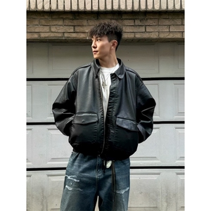 网图现货 加厚加棉皮衣 飞行员外套 1209-1-JK19-P90主推可谈图片