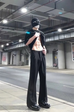 现货春夏马吉拉垂坠感西裤高级感冰丝微喇休闲西装裤男KK455-P50，男装西服套装，星座205