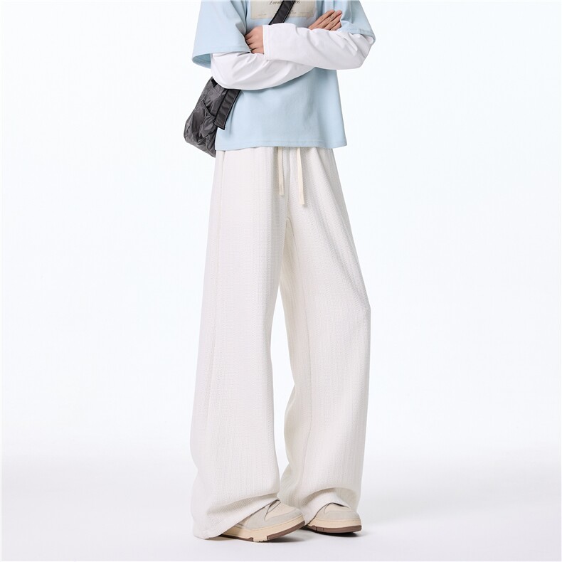 抖音品质春季新款潮流麦穗条宽松休闲裤B315-K25671-特P35控68,男装休闲裤,电商B315