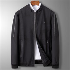 品牌男装2024年新款男士夹克中老年爸爸秋装商务休闲外套宽松上衣，男装夹克，钱塘6003A(原)4033A