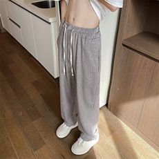 垂感裤子男款春季日系复古宽松阔腿直筒运动卫裤休闲长裤KP27，男装休闲裤，星座1116A-1（原606A）