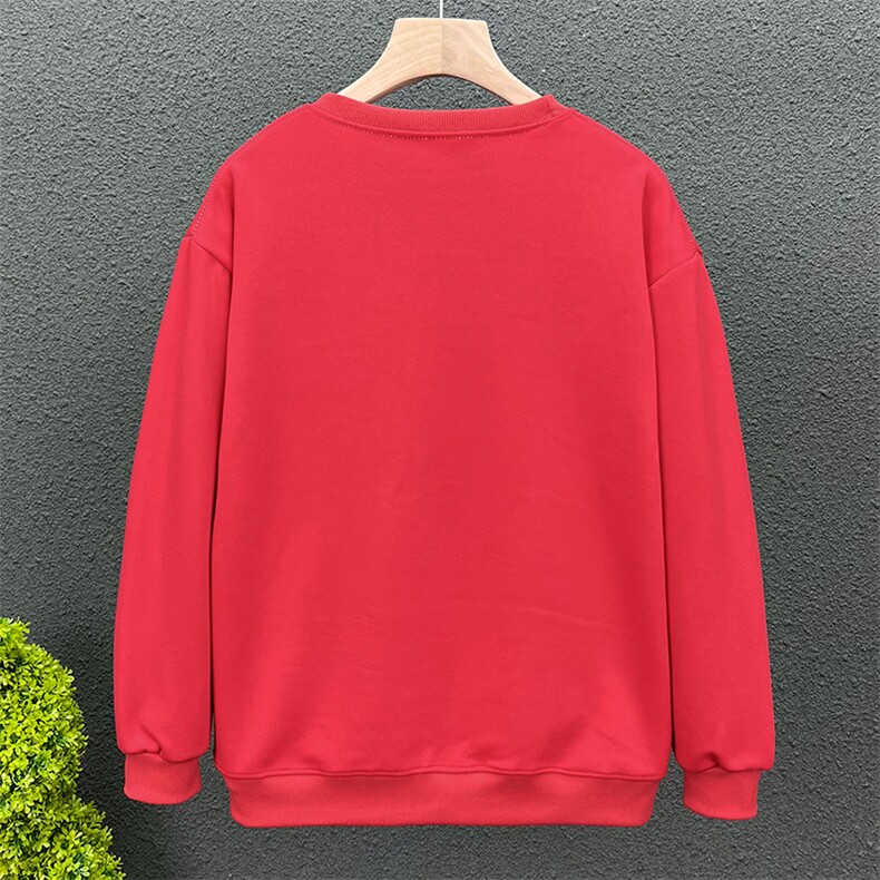 1506-1/WH041薄款/P40新款本命年红色卫衣圆领宽松长袖上衣新年图片