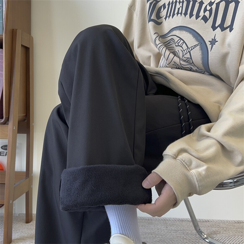 加绒休闲裤男宽松冲锋裤拖地裤 K4657-P35加绒P45 控58加绒控68图片