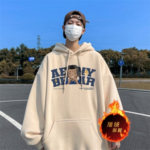 500克重磅秋冬美式加绒加厚卫衣外套 DL156常规特P35绒特P40图片