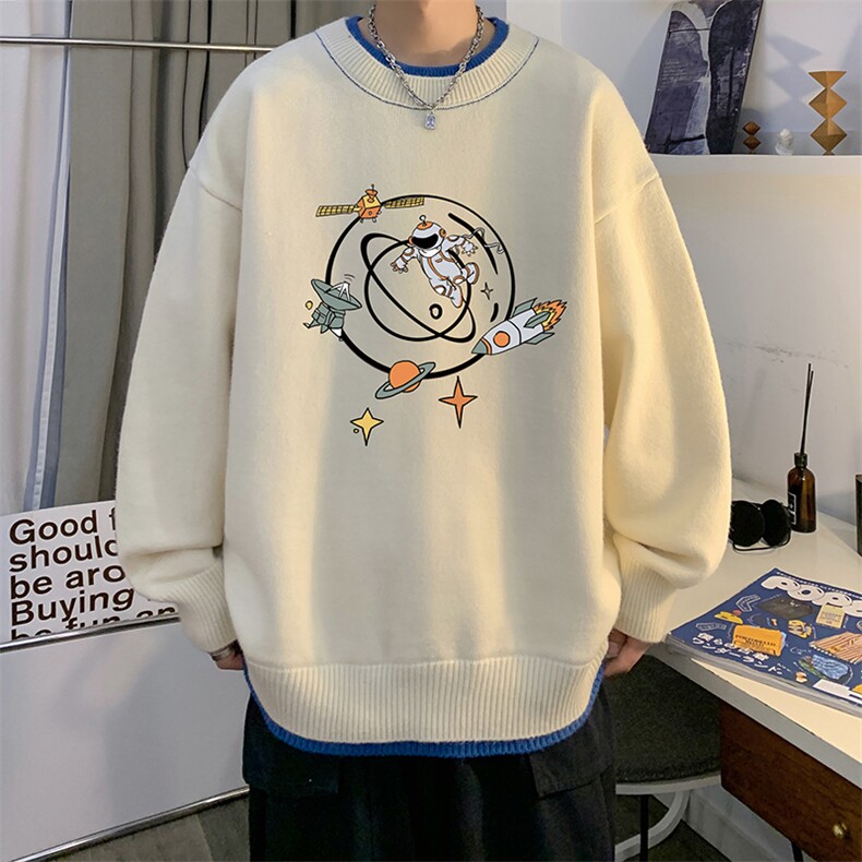 控78假两件毛衣男大码加绒针织衫男毛线衣M80142-P55加绒P70,男装针织衫/毛衣,电商A040