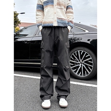A178-K10036-P35直筒伞兵冲锋裤抽绳束脚秋季款工装裤，男装休闲裤，电商A178