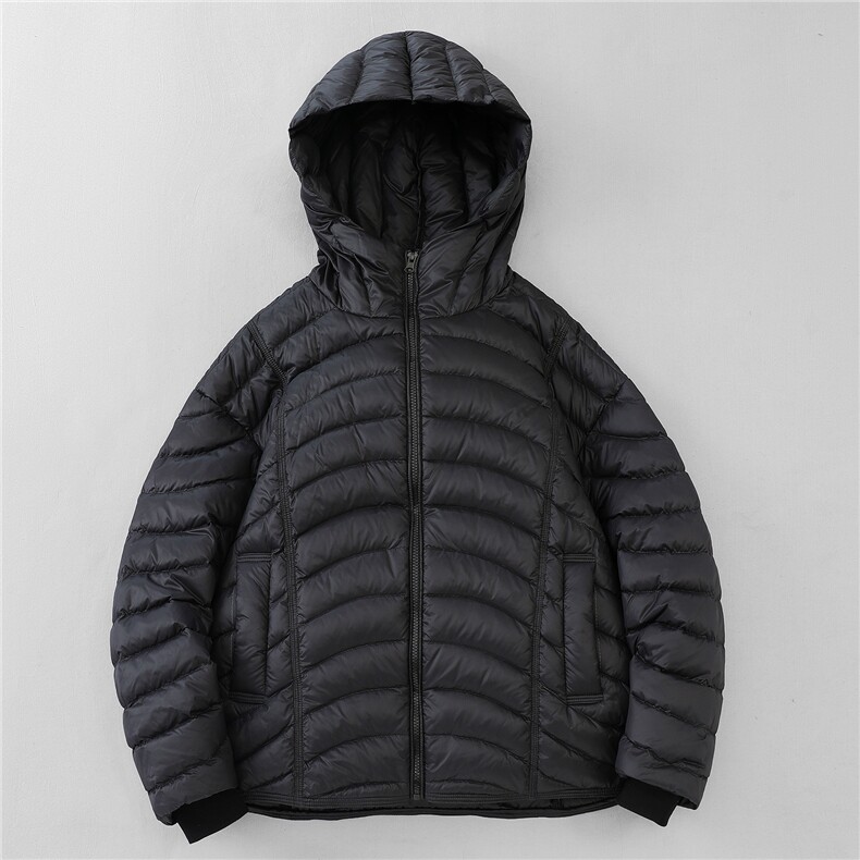 加厚保暖排骨羽绒服男女冬美式90白鸭绒情侣外套复古感连帽滑雪服，男装羽绒服，电商A234