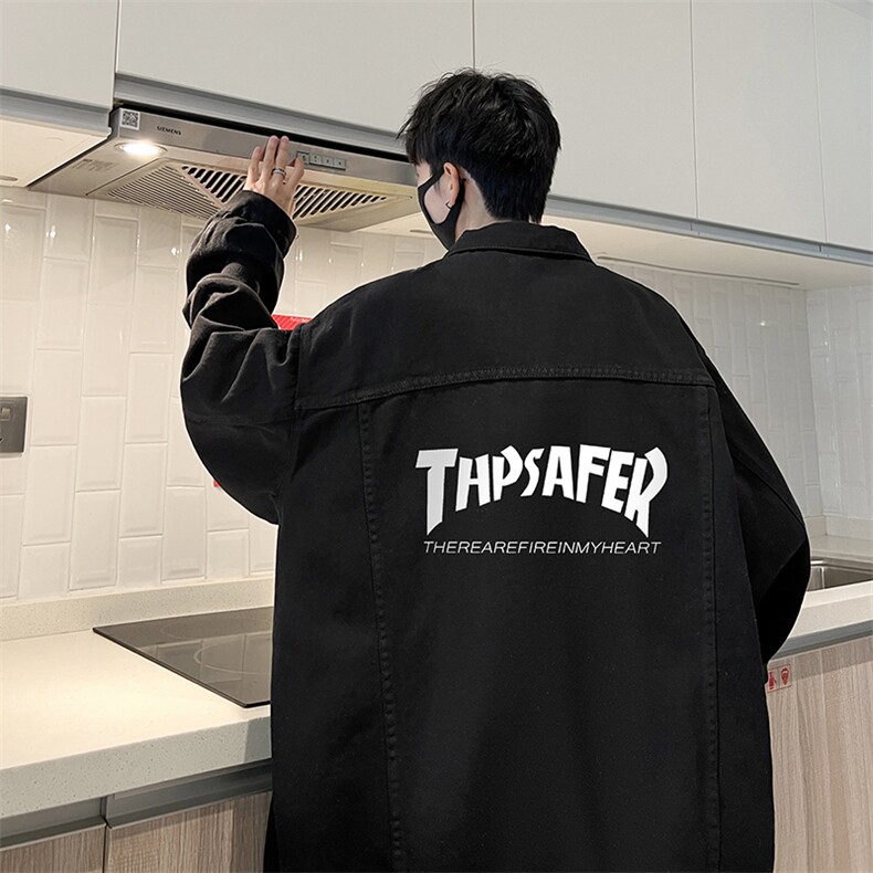 牛仔夹克男大码牛仔外套男茄克NJ77007-P60加绒款-P75,男装夹克,电商A040