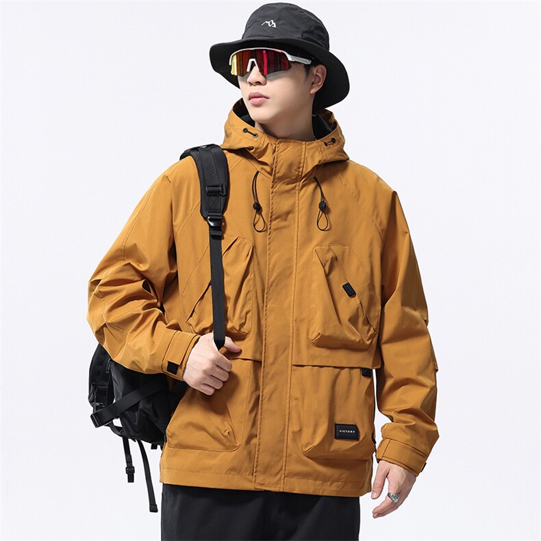 2025春秋季新款登山服男士夹克宽松潮流速干连帽外套F0913-P100,男装夹克,电商D215