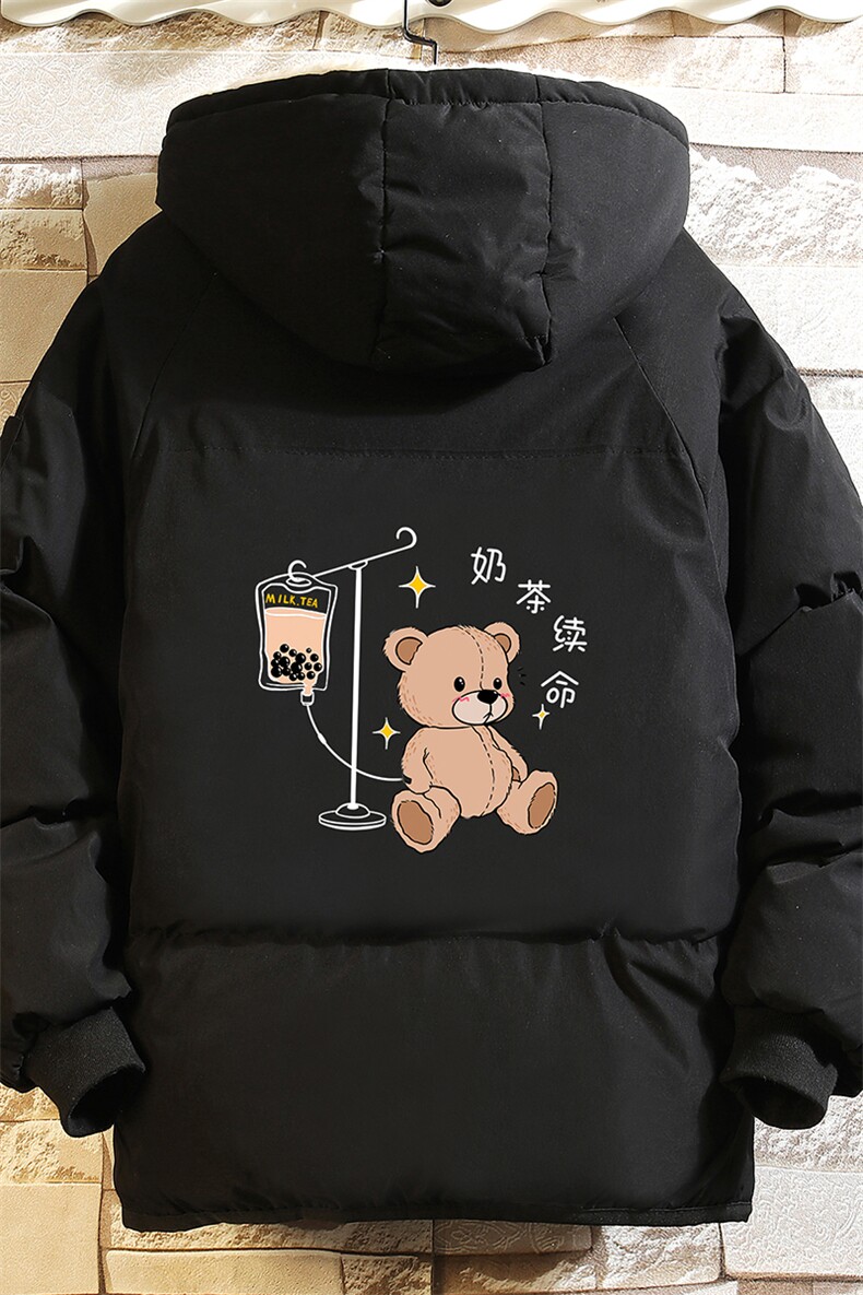 MY16194-P100加厚加绒连帽棉衣男大码棉服男面包服男砖墙挂拍,男装棉衣,电商A040A