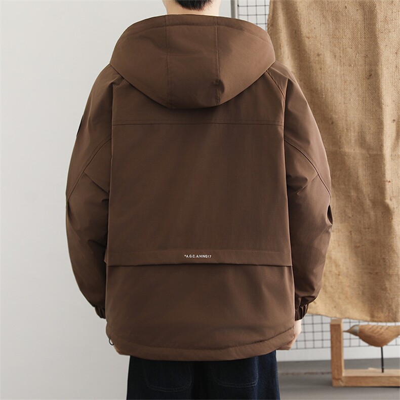 美式复古高充绒冬季棉服男2025新款潮牌御寒保暖机能风工装外套,男装棉衣,星座914